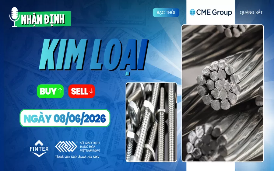 NHẬN ĐỊNH THỊ TRƯỜNG KIM LOẠI NGÀY 08/06/2026